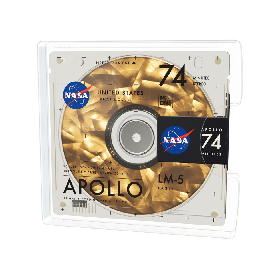 Apollo MiniDisc cartridge, viewed from the front